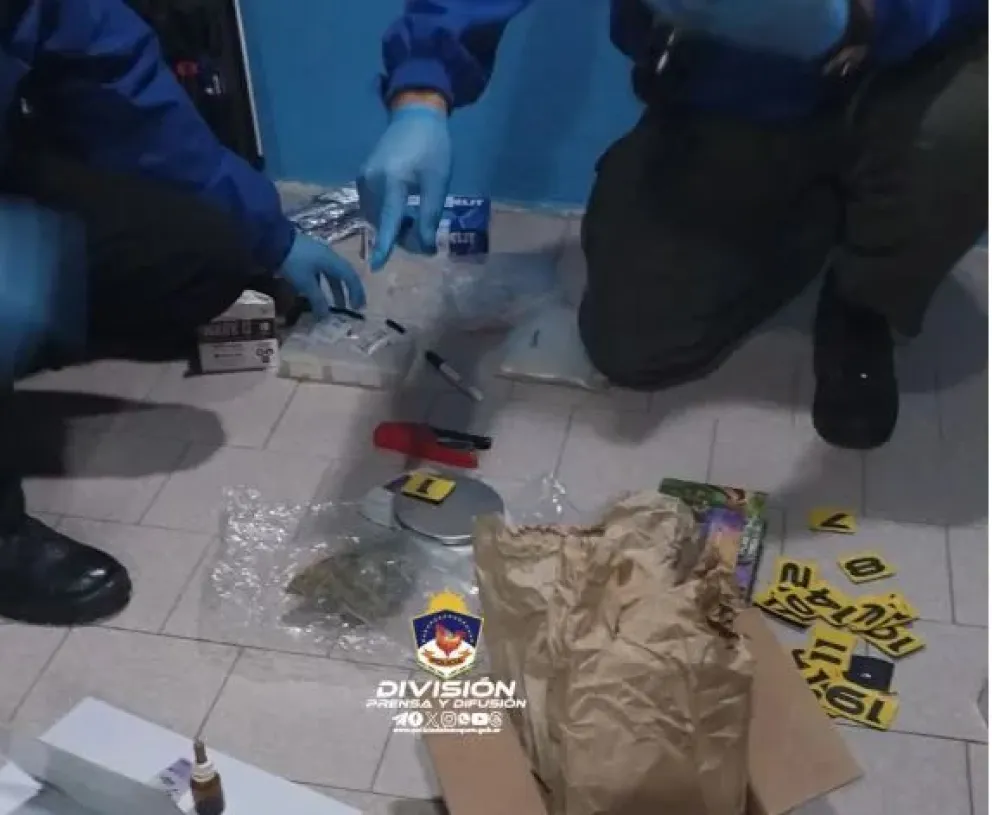 Personal de la Comisaría local secuestró hongos, un gotero con LSD y flores de cannabis