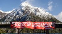 Activistas de Greenpeace reclamaron el Bariloche  contra los incendios forestales