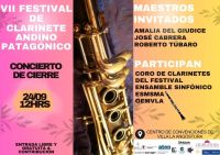 Se viene el VII Festival Internacional De Clarinete Andino Patagónico