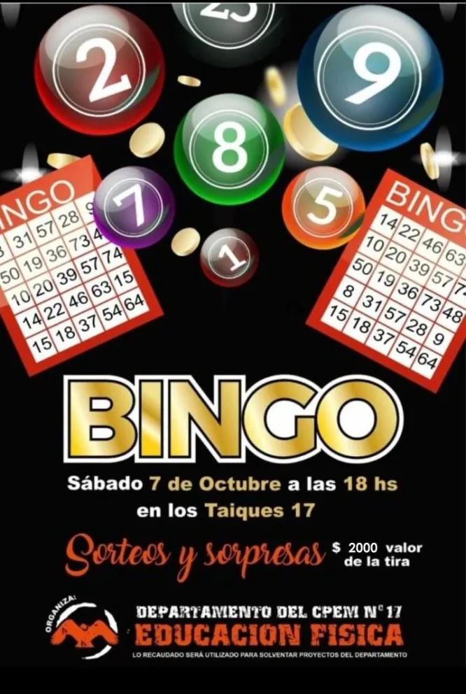 CPEM 17 invita a participar en un Bingo familiar: importantes premios