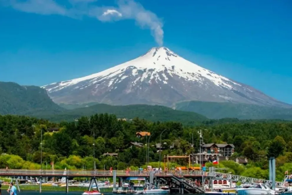 El volcán Villarrica bajó su nivel de Alerta de Amarillo a Verde