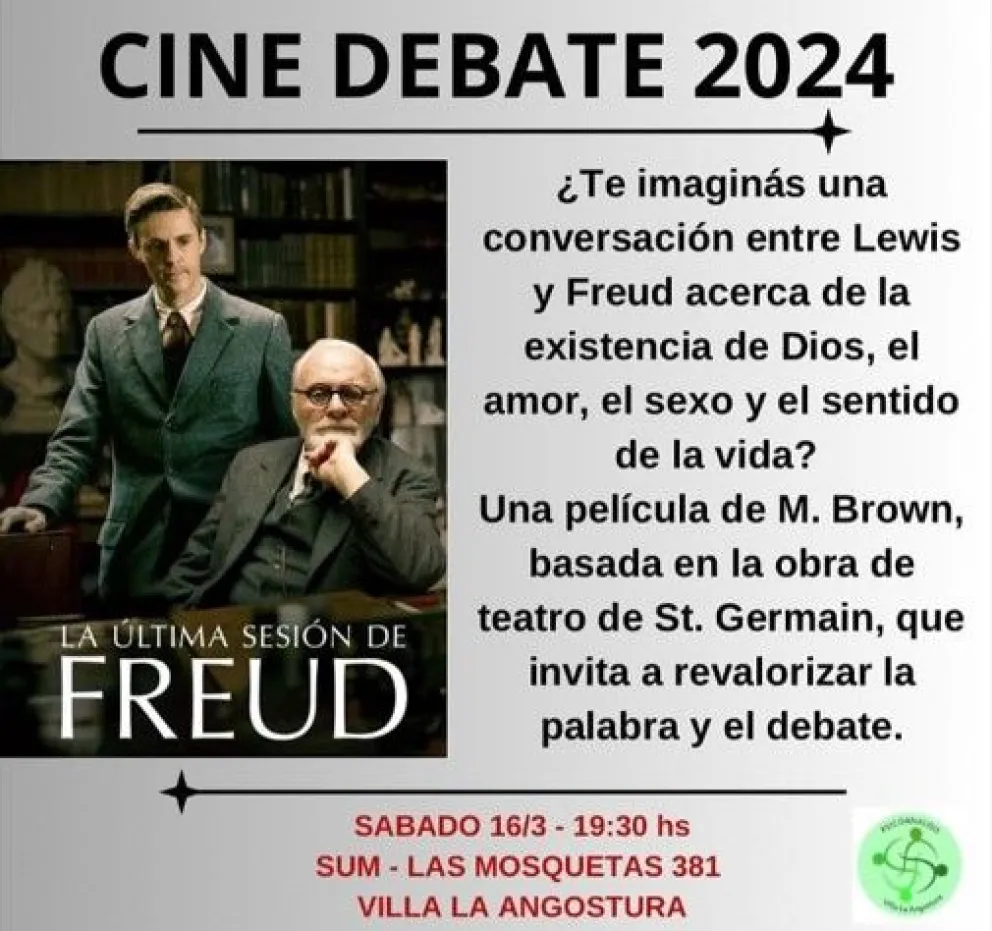 Este sábado, Psicoanálisis en VLA, comienza con sus ciclos de Cine Debate