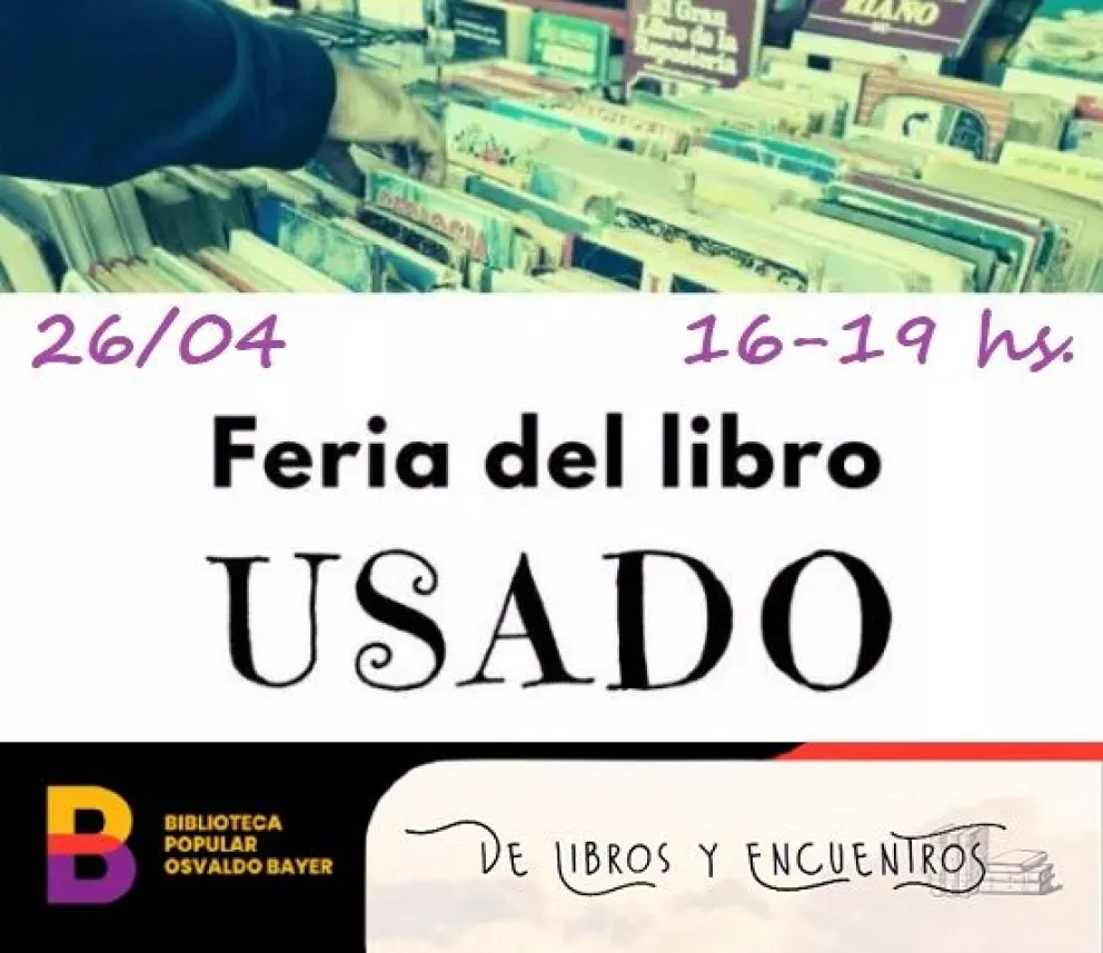 Invitan a participar la Feria del Libro Usado