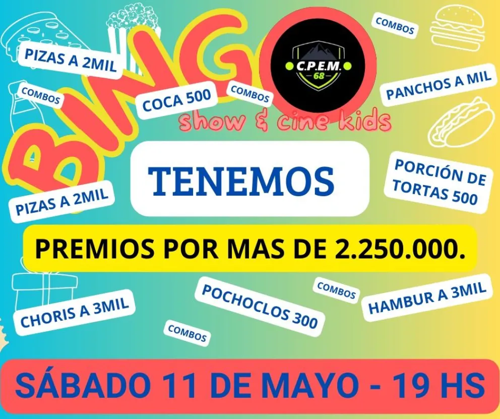 Invitan a un Bingo Solidario en el CPEM Nª 68