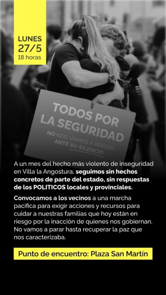 Hoy se realiza la marcha pacífica para exigir mas y mejores medidas de seguridad  
