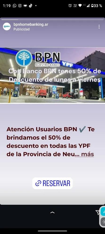 Nueva modalidad de estafa: con una página falsa, ofrecen 50% de descuento en combustibles a usuarios del BPN