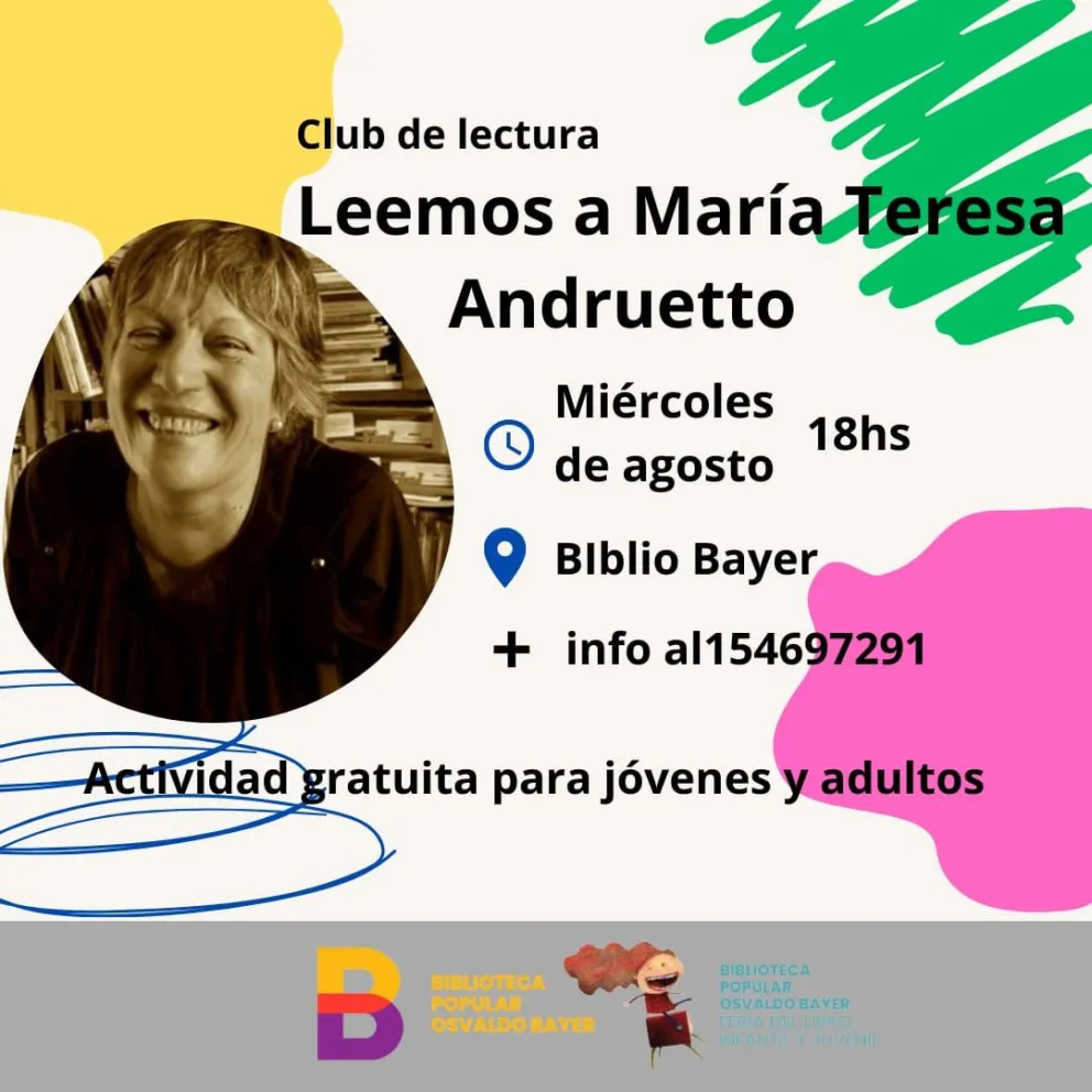 Club de lectura de la Biblioteca Bayer: “Leemos a María Teresa Andruetto”