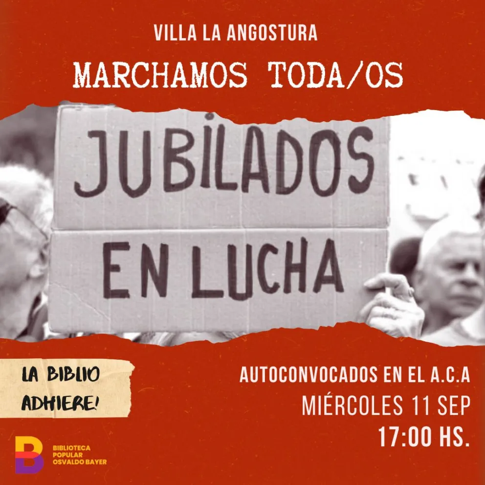 Jubilados de Angostura se manifestarán hoy en contra del veto de Milei