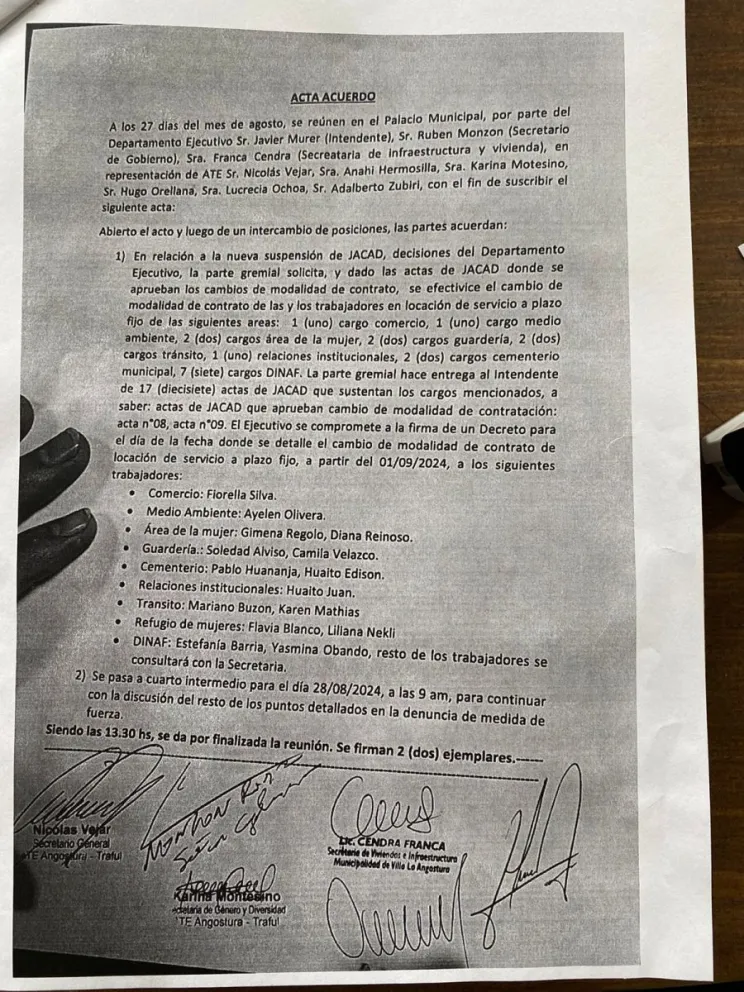 Pase a Planta de 18 Empleados: Murer espera el Dictamen de Legales para decidir si anula o sostiene el Decreto