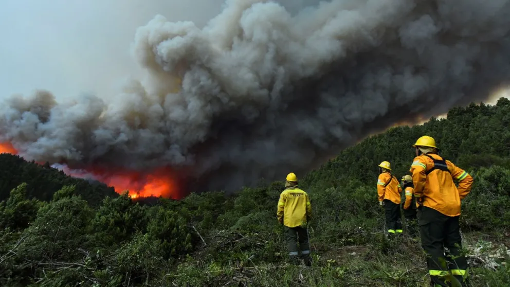 El incendio en el Lago Martín ya arrasó más de 1.450 hectáreas de bosque nativo