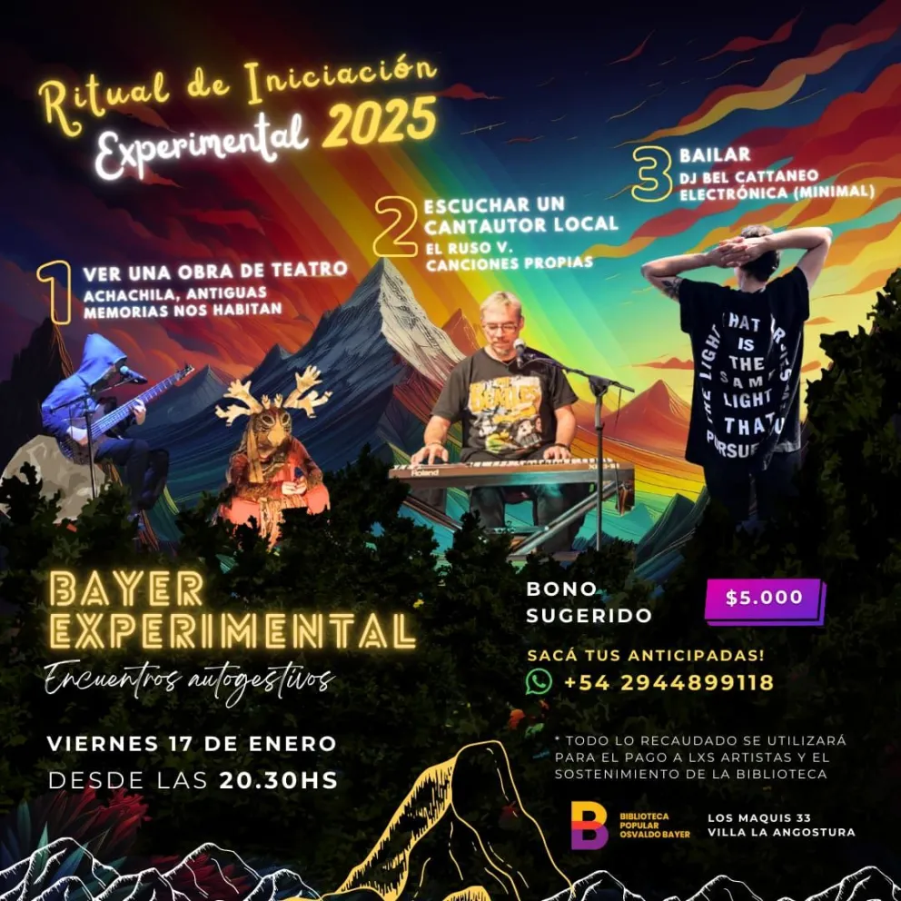Biblioteca Osvaldo Bayer : Este viernes hay festejo ritual en la Experimental