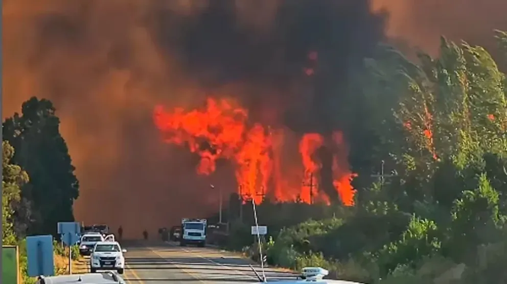 Incendio descontrolado en las cercanías de El Bolsón