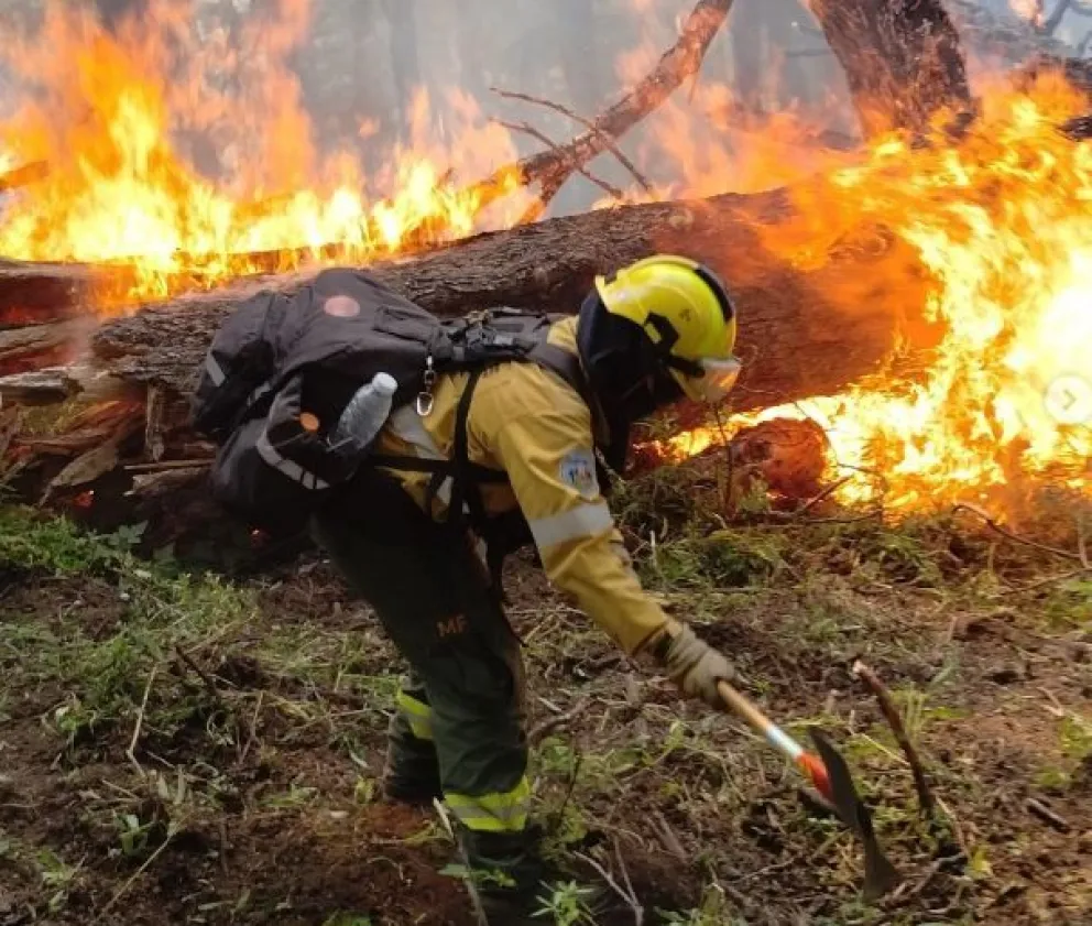 Compartimos el video que realizó Policía Provincial para mostrar la lucha contra el fuego en el Parque Lanín 