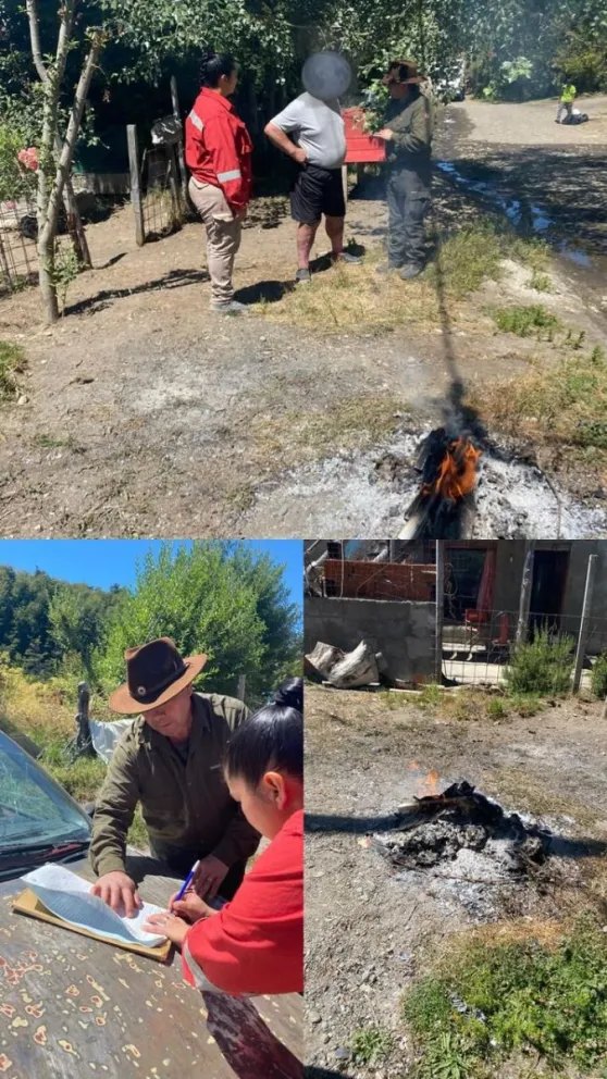 Barrio Norte: Infraccionaron a un vecino por quemar de residuos 