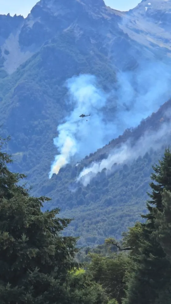 Incendio en El Manso Inferior y Los Manzanos: el fuego sigue activo y preocupa su avance