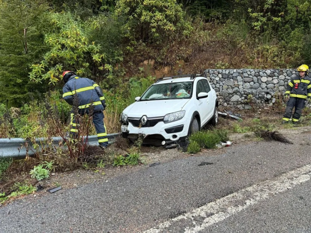 Un vehículo despistó en la ruta 40, cerca del camping Quintupuray: no hubo heridos 
