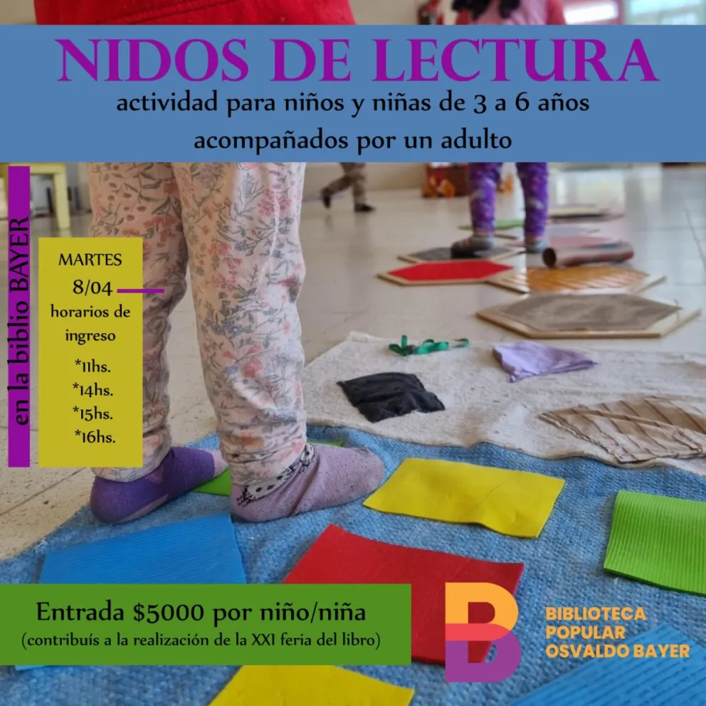 Nido de Lectura: novedosa actividad en la Biblioteca Bayer para niños de 3 a 6 años 